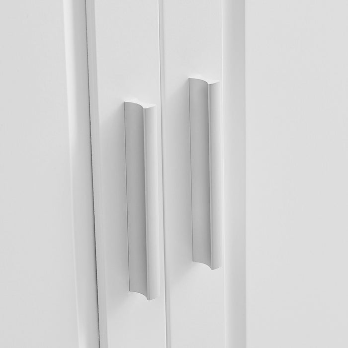 Tall And Wide Storage Cabinet With Doors, 3 Drawers