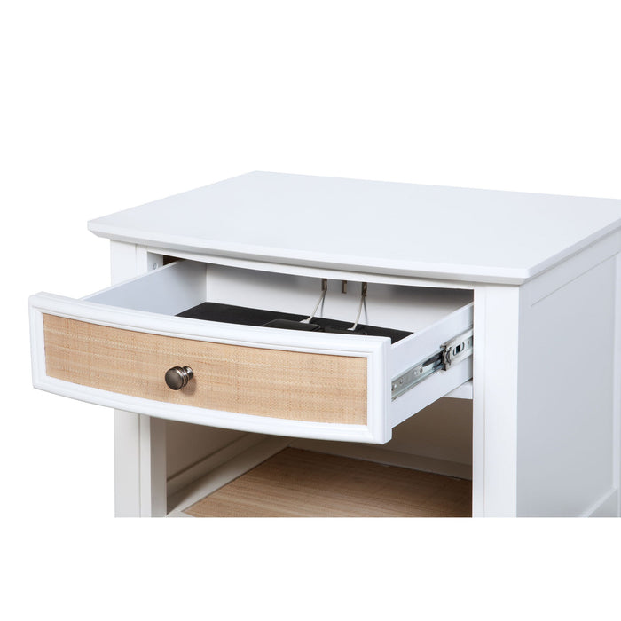 Talia - 1 Drawer Nightstand - White