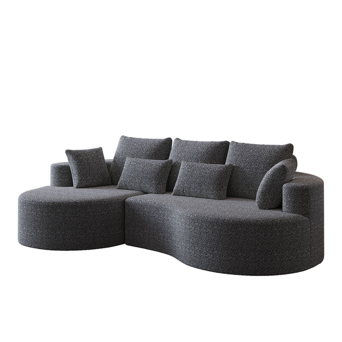 Curved Oversized Sectional Sofa With Extra Deep Seat