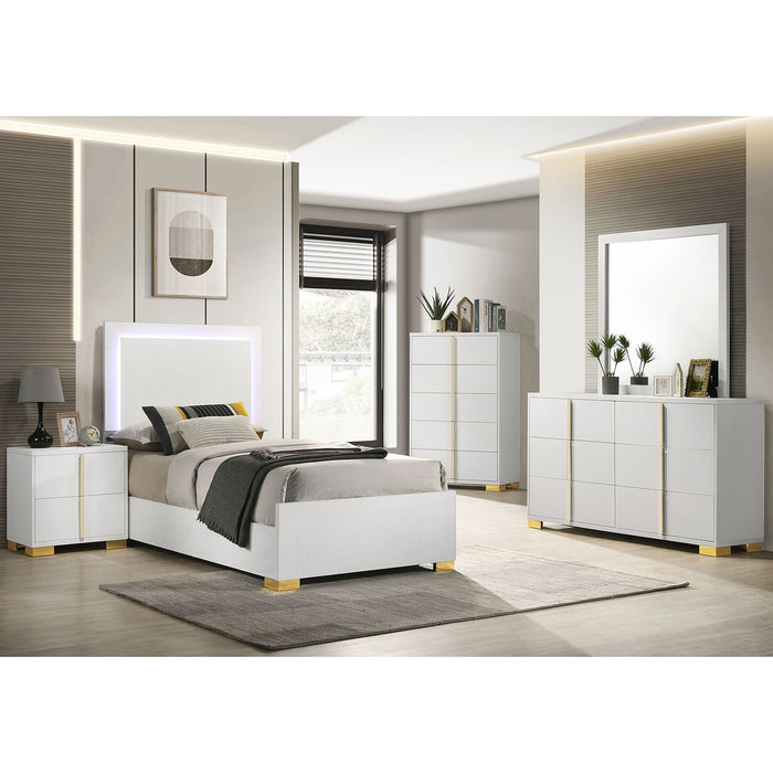 Jeremiah - LED Panel Bed With Touch Controlled Lighting