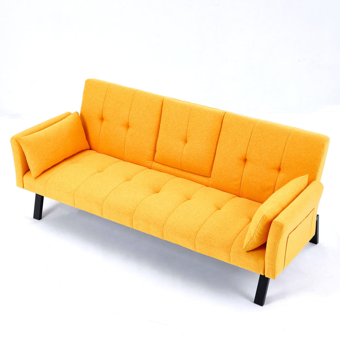 Sofa Bed With Foldable Design And Cup Holder