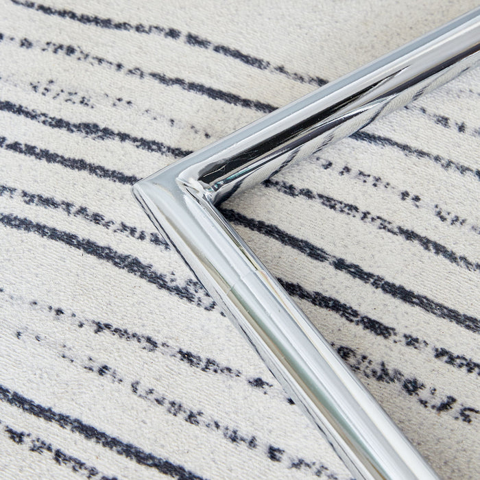 Modern Dining Chairs With Padded Seat, Metal Legs