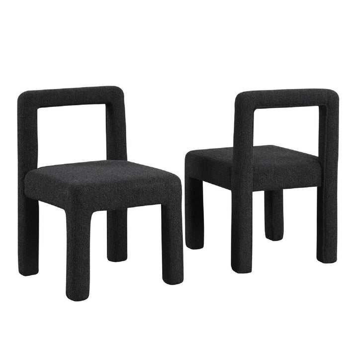 Dining Chairs With Square Open Back (Set of 2)