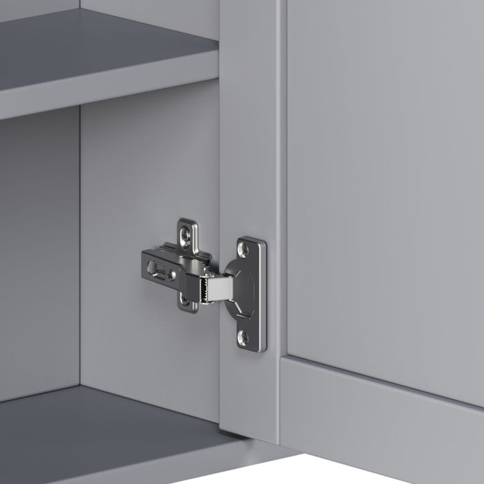 Bathroom Wall Storage Cabinet With Mirror And Adjustable Shelf, 6 Open Shelves
