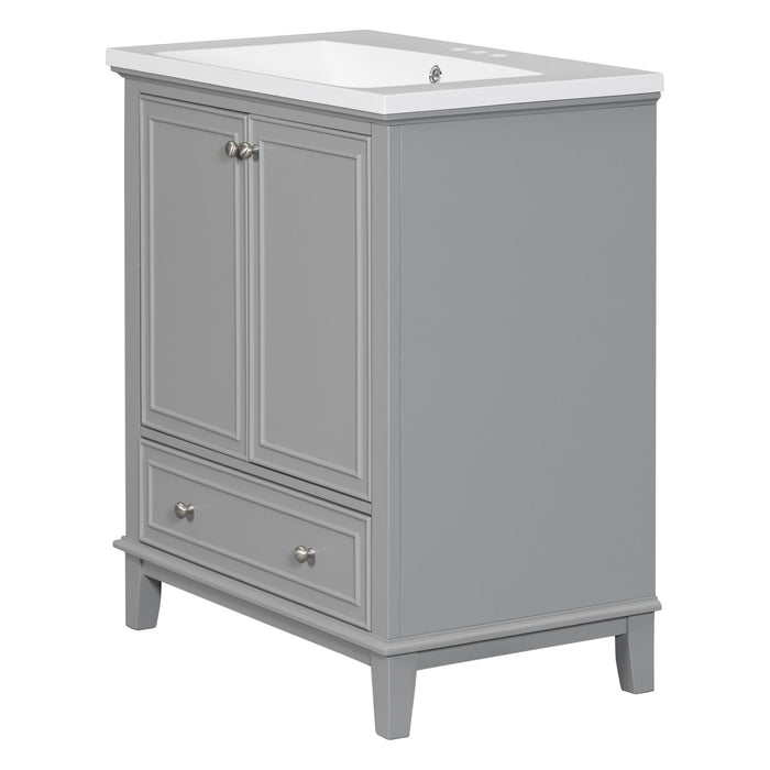 Modern Bathroom Vanity With Sink Combo, Multi Functional Cabinet With Doors And Drawer