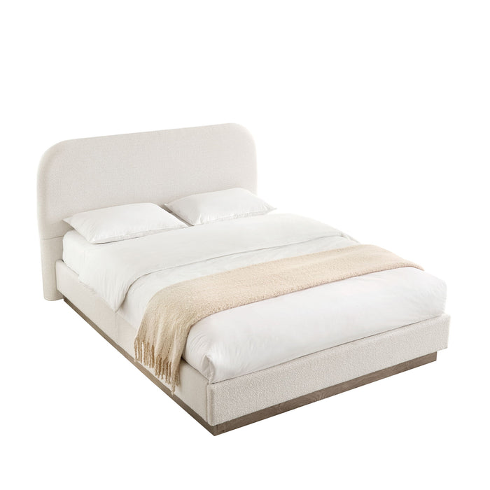 Linton - Upholstered Platform Bed With Curved Headboard