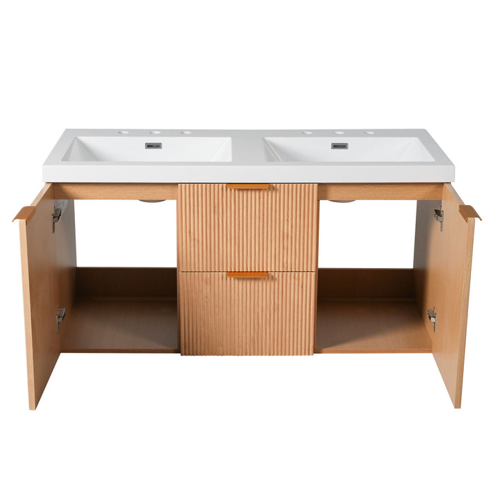 Modern Wall Mounted Bathroom Vanity, Soft Close Doors
