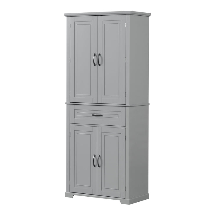 Bathroom Storage Cabinet With Doors And Drawer, Adjustable Shelf