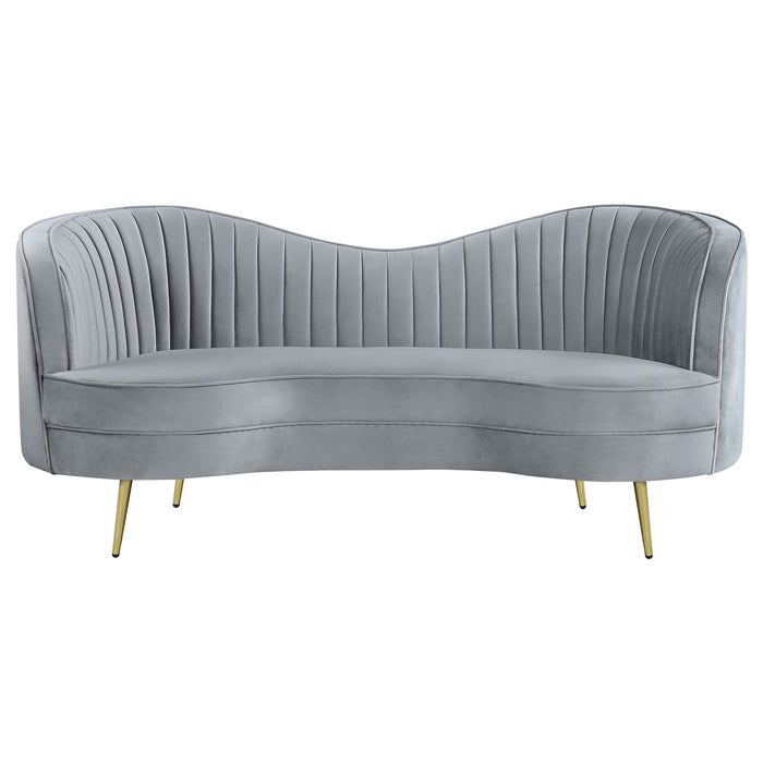 Reigha - Loveseat With Channel Tufted - Gray