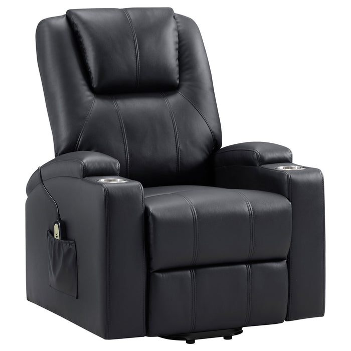 Macklin - Power Lift Massage Recliner With Heat And Dual Cupholders