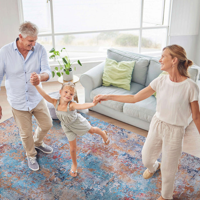 Maval - Abstract Washable Area Rug