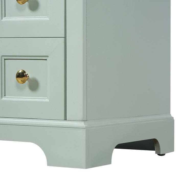 Modern Bathroom Vanity With Sink, 3 Drawers & Cabinet With 2 Tier Door Storage