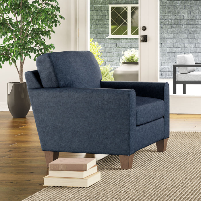 Moxy - Fabric Chair, Rounded Mailbox Arms