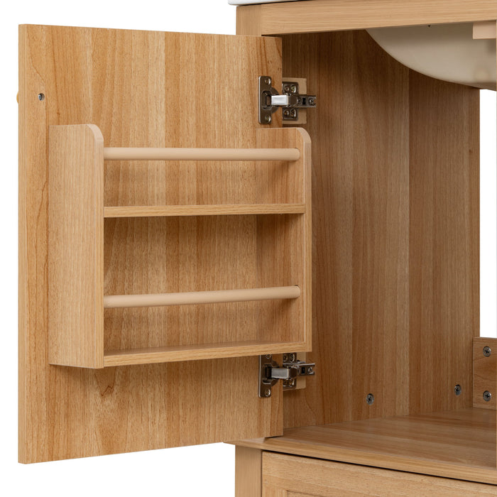 Freestanding Bathroom Vanity With Sink, Soft Close Doors & Drawers, Ample Storage - Wood
