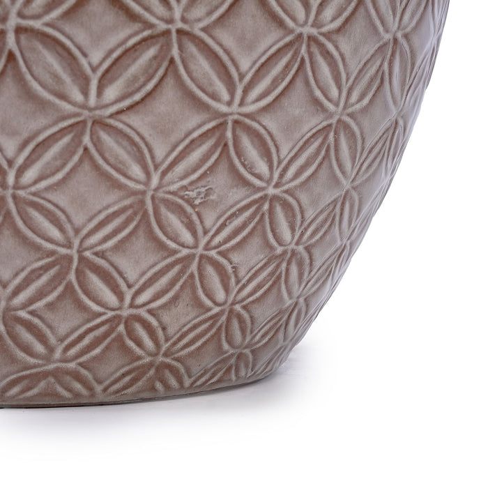 3 Pieces Ceramic Flowerpot, Planter For Patio & Garden Or Windowsills - Antique Yellow