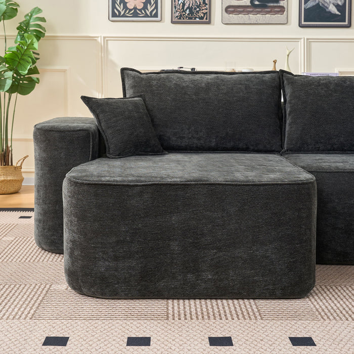 L-Shaped Sectional Sofa Couch With Chaise, Extra Deep Seats