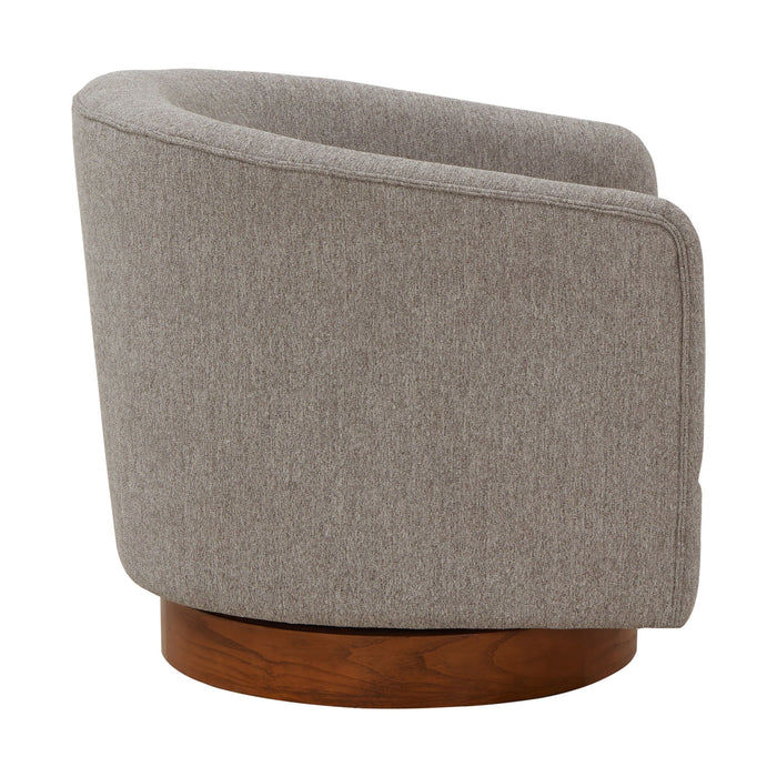 Miramar - Swivel Barrel Chair With Wooden Base