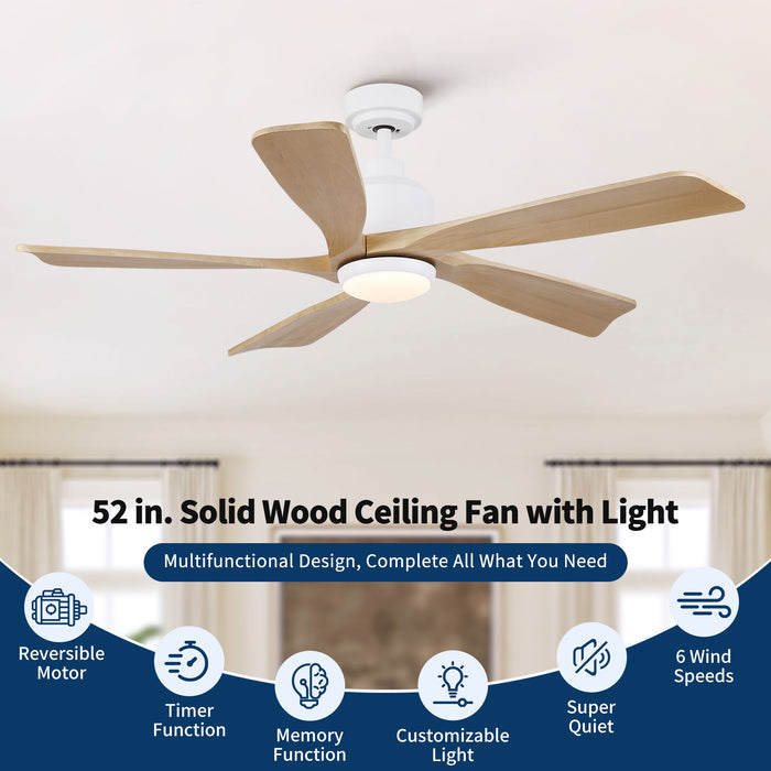 American Farmhouse Ceiling Fan With Light Quiet DC Motor