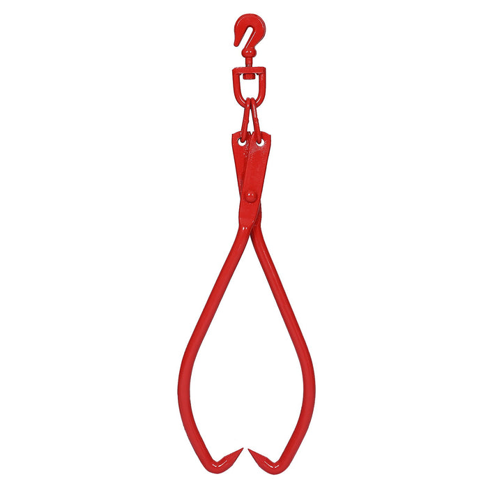 Heavy Duty Log Lifting Tongs Grapple Timber Claw - Red