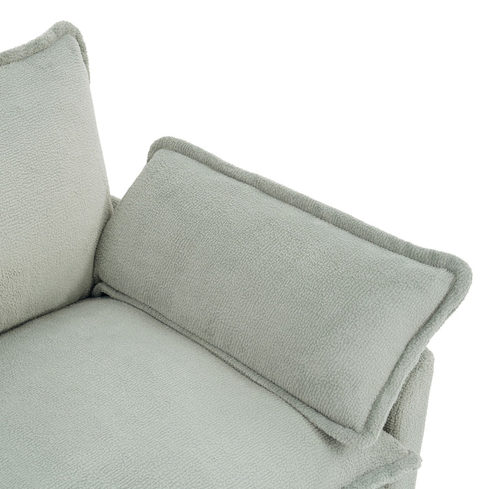 Modern 3 Seater Sofa With Side Storage Pockets For Living Room
