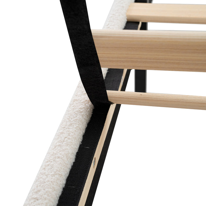 Platform Bed Frame With Tall Headboard And High Footboard