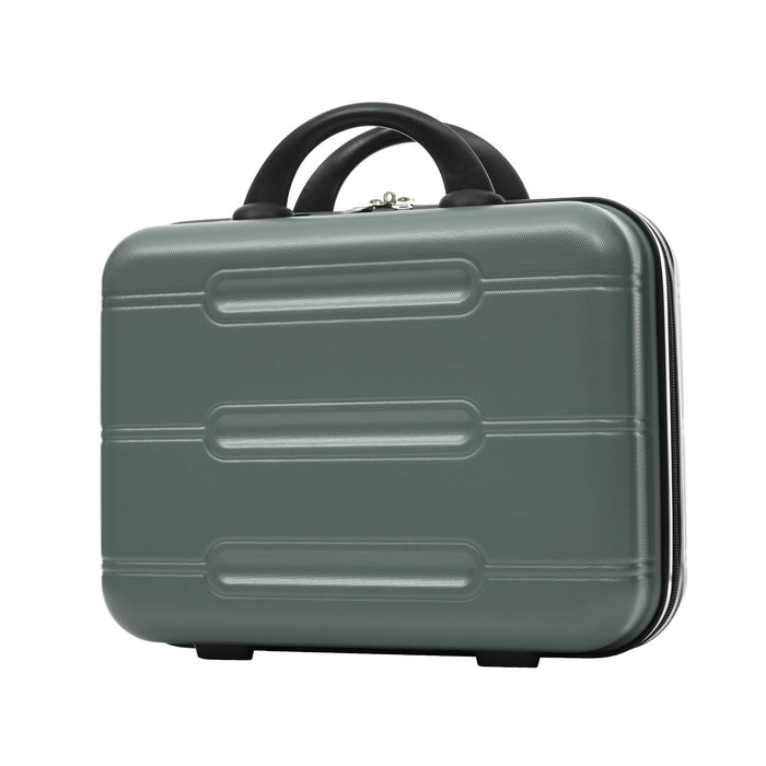 6 Piece Lightweight Hardshell Luggage Set With Double Spinner Wheels, Password Lock