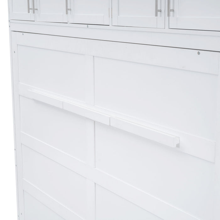 Murphy Modern Bed With Top Cabinets For Space Saving And Comfort