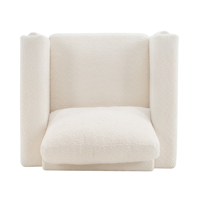 Upholstered Accent Armchair With Square Arm