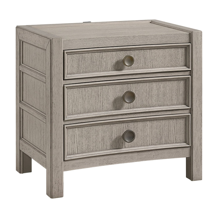 Coronado - 3-Drawer Nightstand With USB-A And USB-C Charging Ports - Khaki