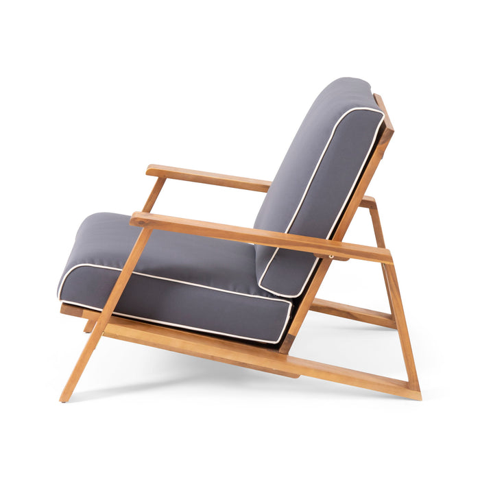 Outdoor Club Chair, Patio Lounge Chair With Removable Cushion