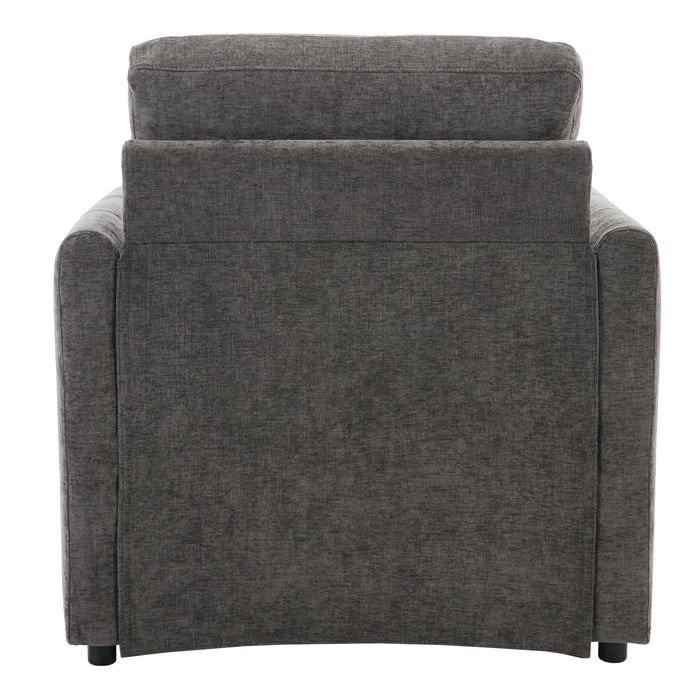 Cozy Upholstered Plush Cushion Armchair For Living Room