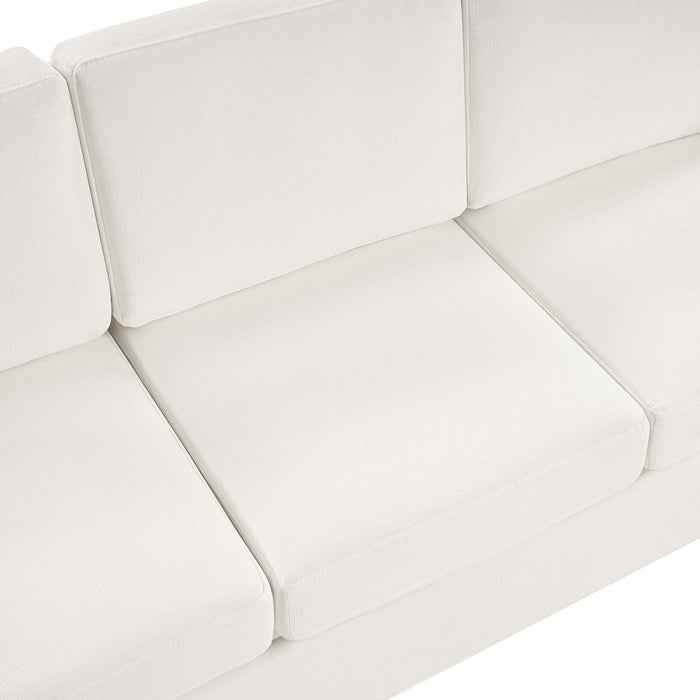 Modern 3 Seater Sofa With Curved Backrest