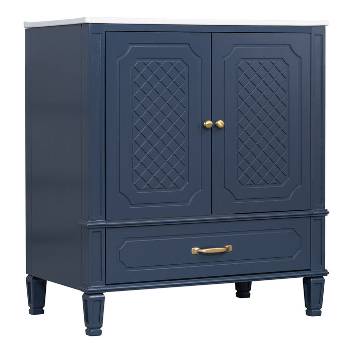 Bathroom Vanity With Sink, Soft Closing Door, Multi Functional Storage