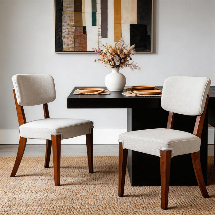 Contemporary Armless Dining Chairs (Set of 2)