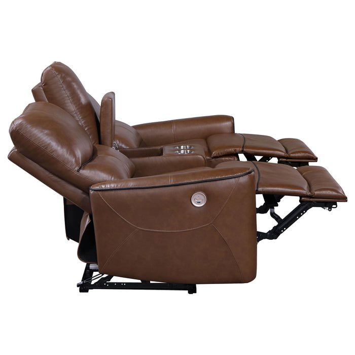 Denson - Power Reclining Loveseat With Console And USB Port