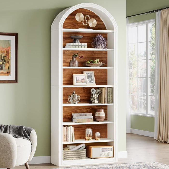 8 Tier Arched Open Display Shelving Unit For Living Room