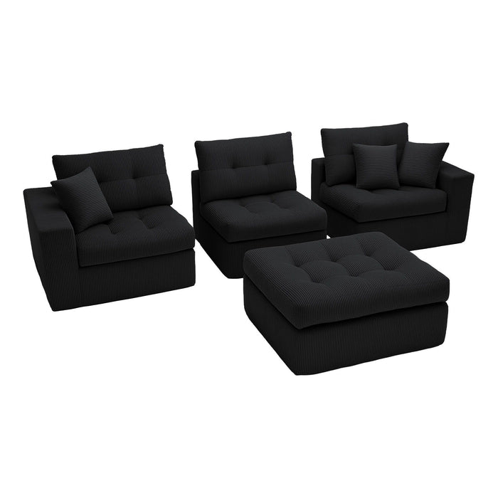 Corner Chaise L-Shaped Sectional Sofa Bed