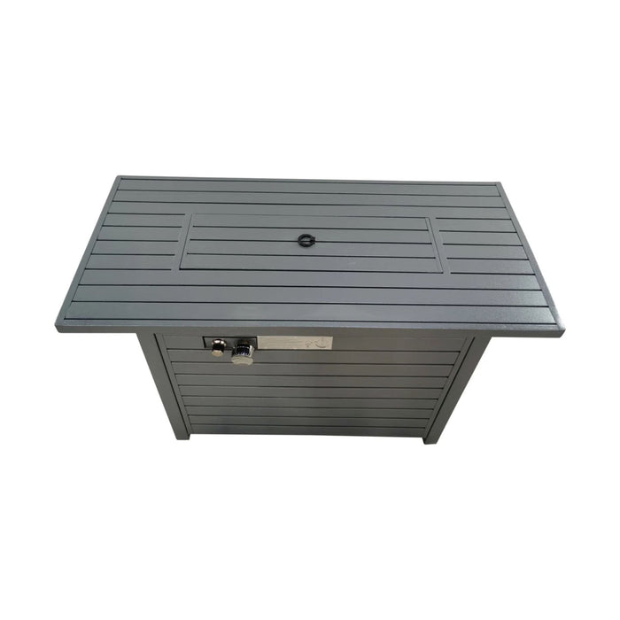 Propane Fire Pit Table With Lid - Gray