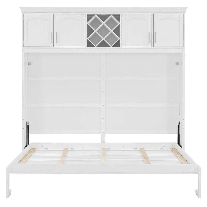 Murphy Wall Bed With Top Cabinets & Wine Rack