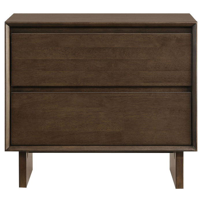 Hemlock - 2 Drawer Nightstand Bedside Table - Brown