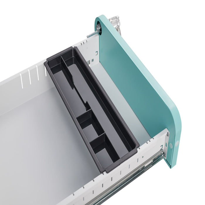 3 Drawer Mobile File Cabinet Under Desk Office, Simple Style Versatile Storage Cabinet For Legal / Letter / A4 Files, 5 Wheel Design Anti-Tilting Cold Rolled Steel Waterproof Moisture-Proof