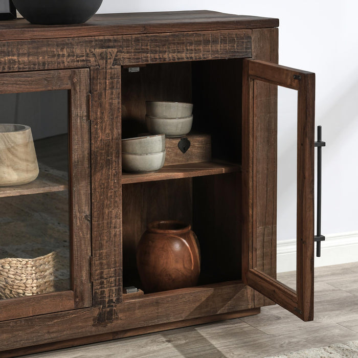 Jett - Wood 4 Door Cabinet - Natural