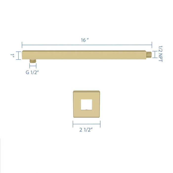 Wall Mounted Shower Arm With Flange