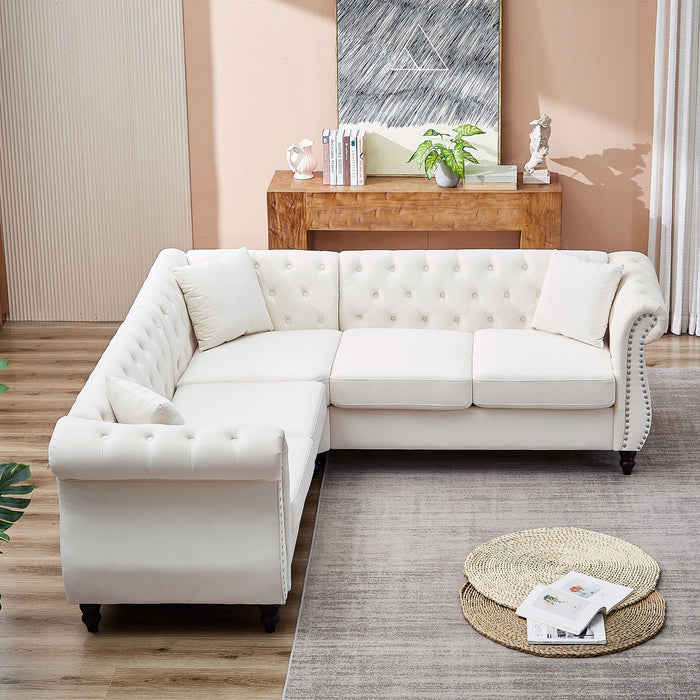 Streamline Modern L-Shaped Corner Sofa
