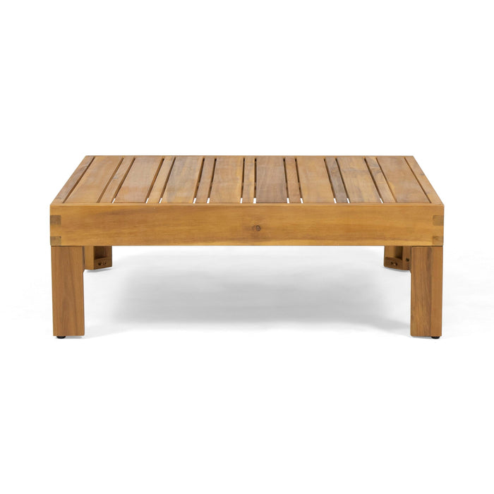 Brava - X Back Corner Bench With Coffee Table