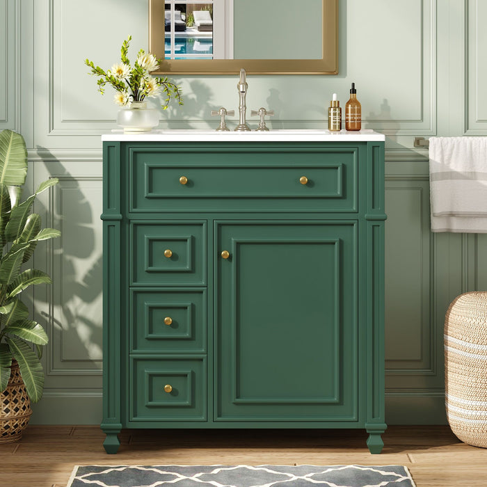 Bathroom Vanity Cabinet With Sink, Soft Close Doors With Door Organizer