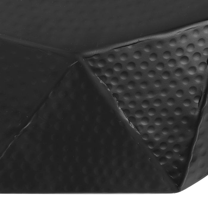 Modern Polygonal Coffee Table With Hammered Texture - Black