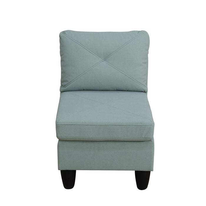 Modular L - Shaped Sectional Sofa 6 Seater 4 Piece, Couch With Chaise - Green