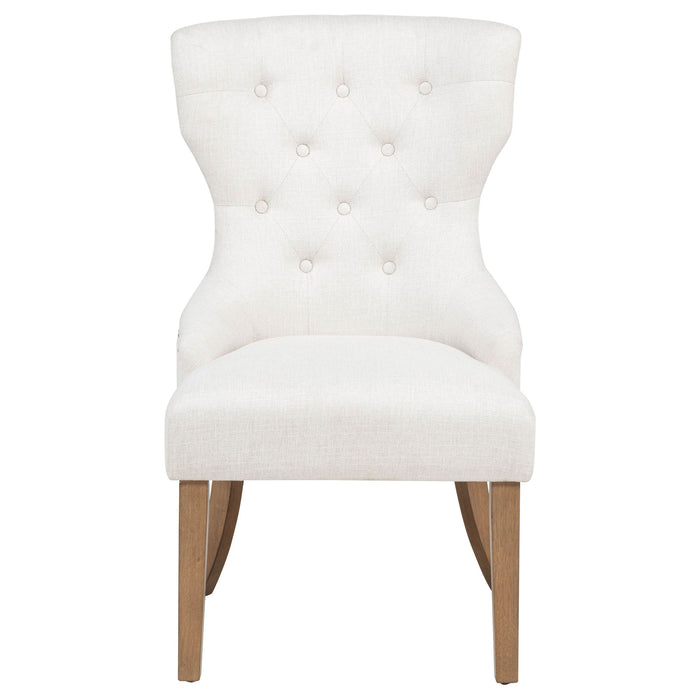 Tufted Dining Chair With Button Tufting And Nailhead Trim