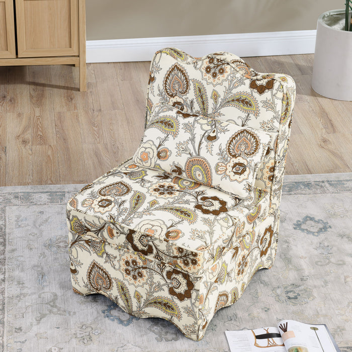 Stylish Flannel Dining Chair With Soft Cushion And Backrest